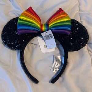 Disney Rainbow Collection Minnie Mouse Ear Headband Pride - BNWT